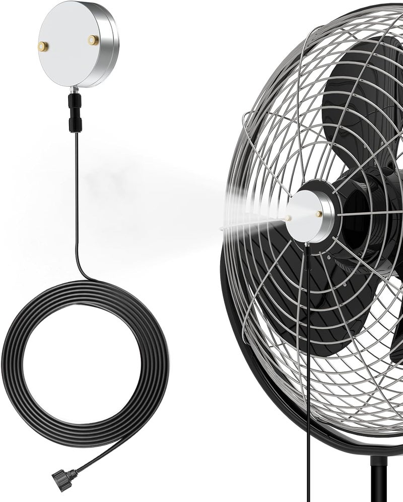 Dr. Prepare Fan Mister for Outside, Magnetic Fan Misting Kit, Mist Attachment, Portable Misting Cooling System with 16.4FT Mist Water Hosefor Patio, Backyard, Garden, Terrace, Pool (Fans Not Included) - Image 1